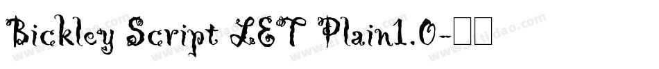 Bickley Script LET Plain1.0字体转换